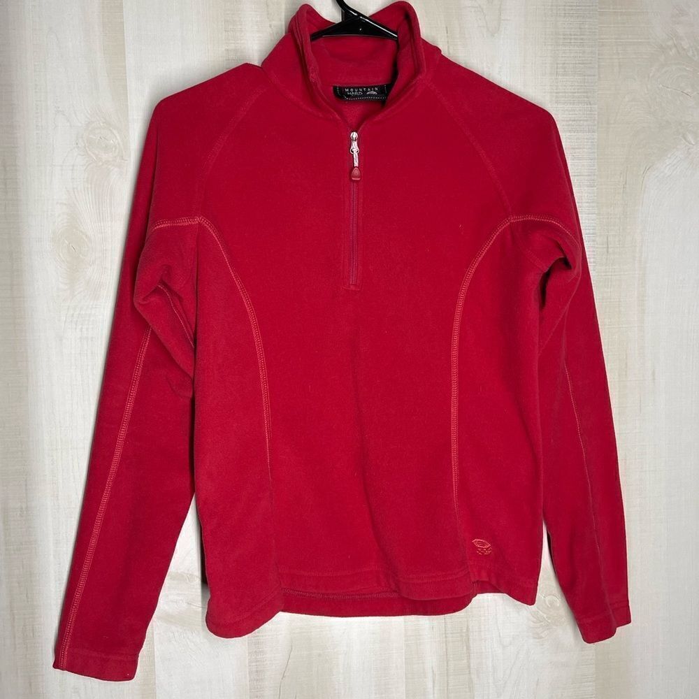 Mountain Hard Wear red fleece pullover, size small - Picture 4 of 12